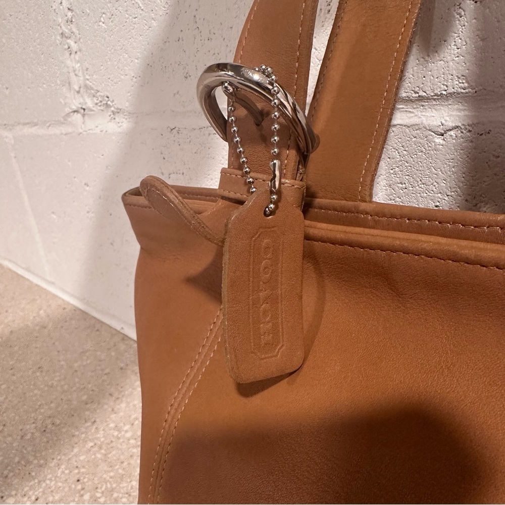 Vintage Coach Waverly Mini Tote Handbag in Saddle/Tan/Buckskin/Camel EUC No.4133 - Picture 14 of 17